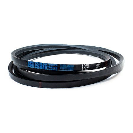 D&D B204 Classical V-Belt, 207 in Outside Length, 21/32 in Top Width, 1 Ribs B204